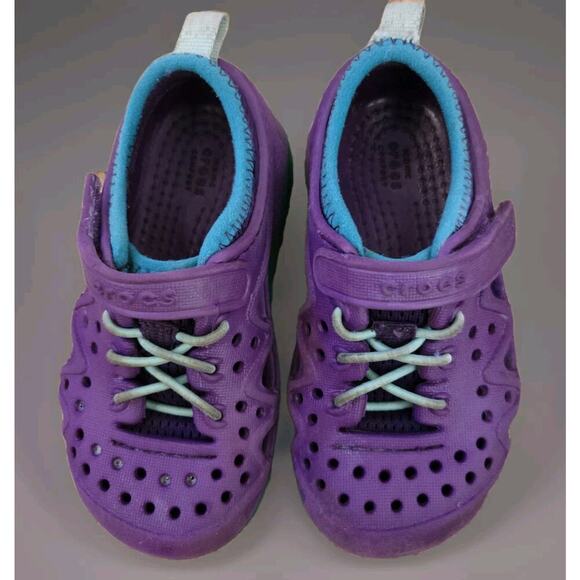 CROCS Swiftwater Play Shoe Kids Girls C 8 Purple Amethyst Youth‎ Girls - Picture 1 of 8